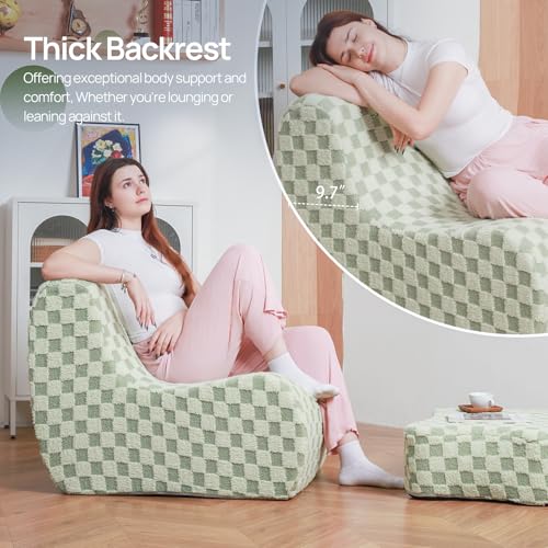 Checkerboard Fleece Bean Bag Chair T267675