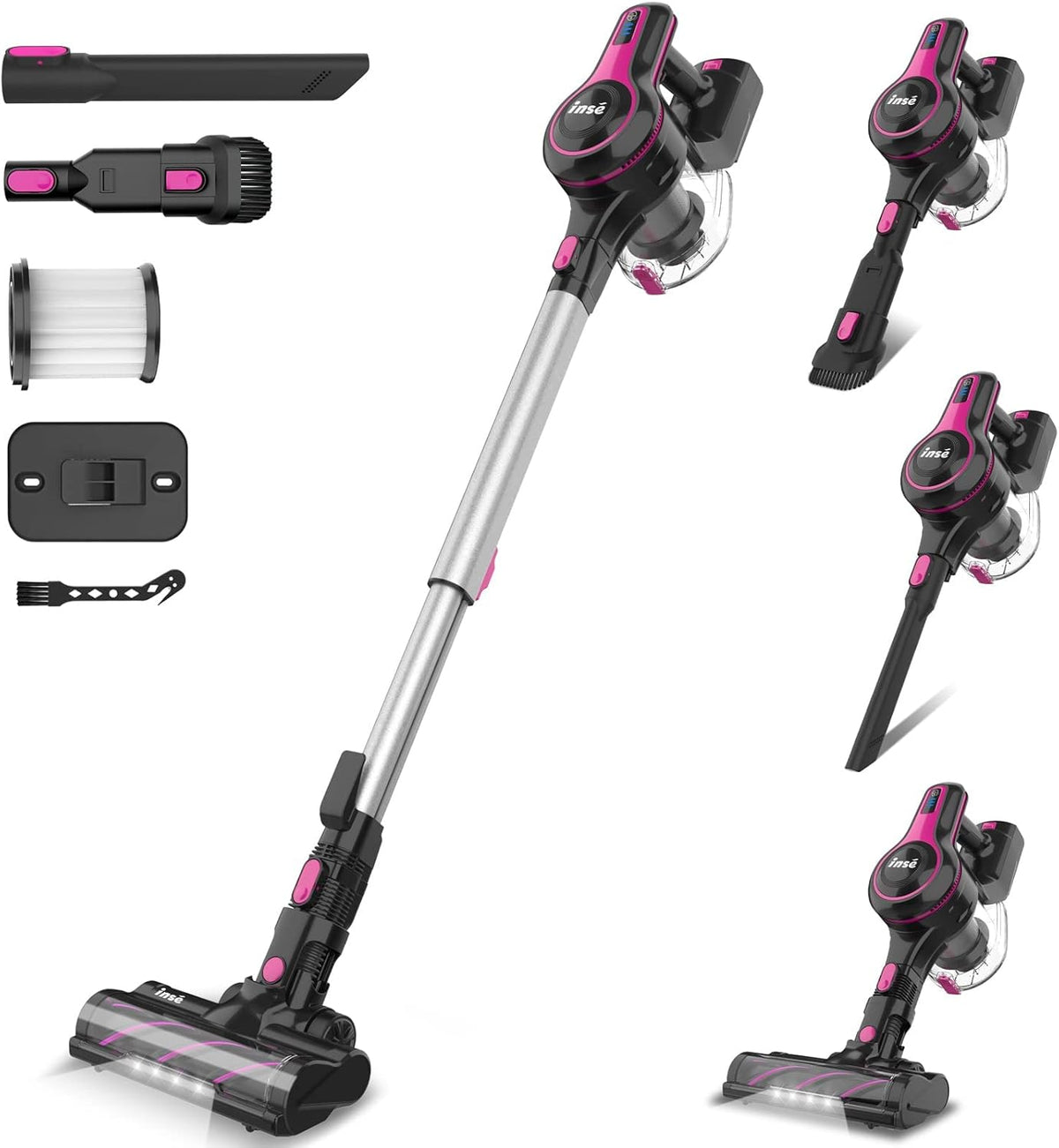 Cordless 6-in-1 Rechargeable Stick Vacuum Cleaner with 2200 mAh Battery X3394