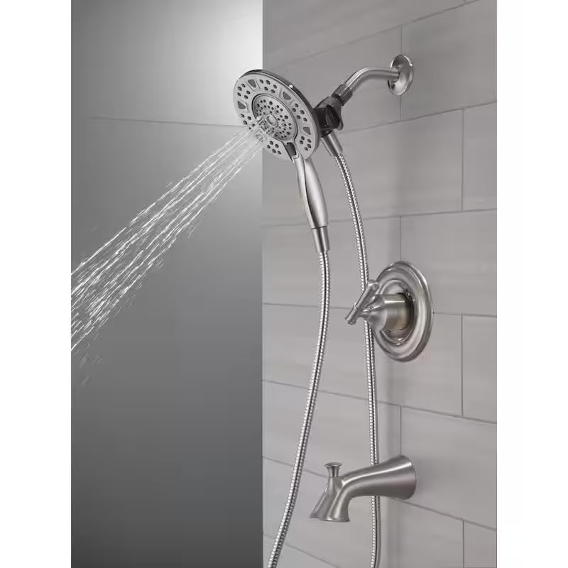 Single-Handle 4-Spray Tub and Shower Faucet Brushed Nickel B711847