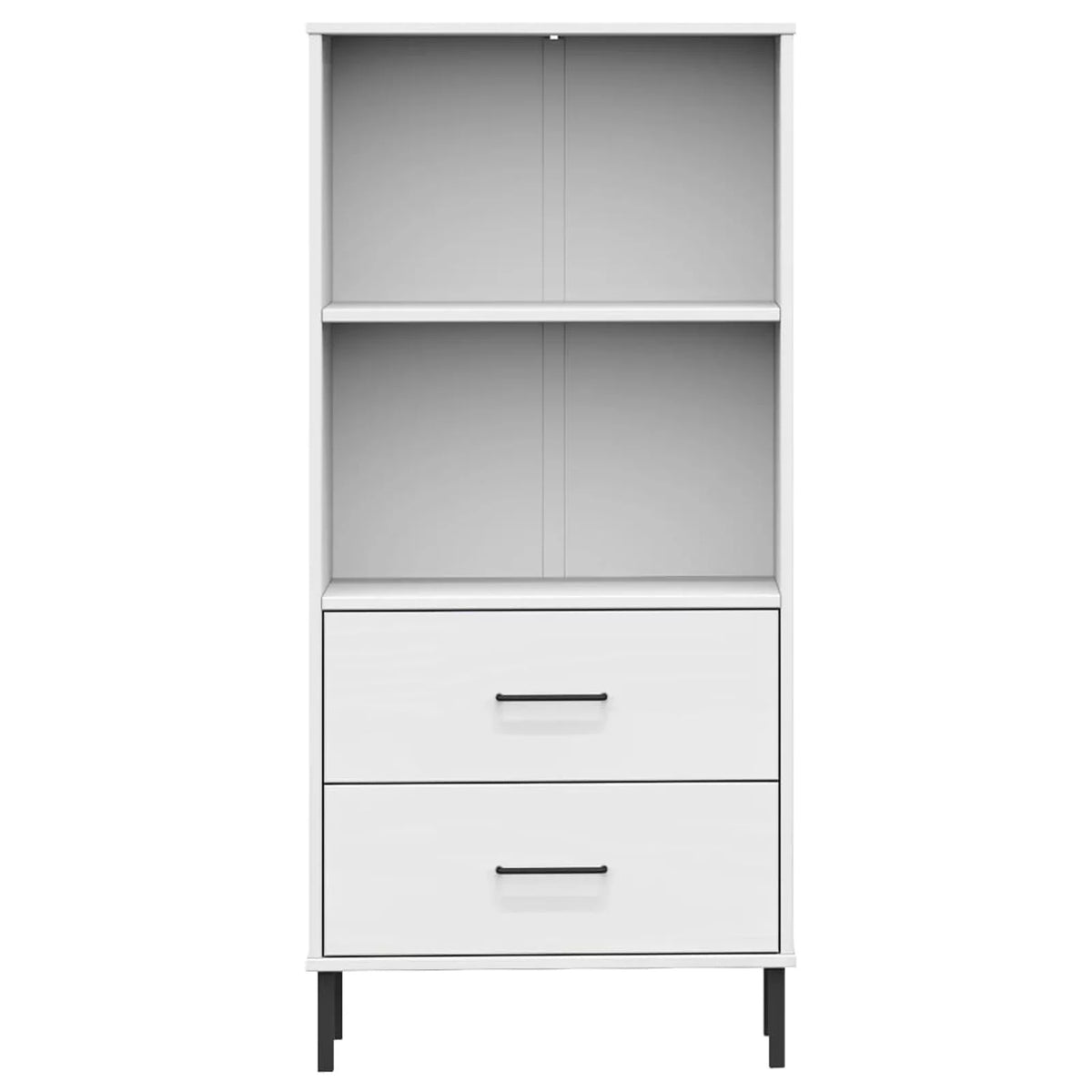 Pine Wood Bookcase with 2 Storage Drawers U427524