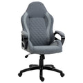 Grey Linen Ergonomic Office Chair Y497