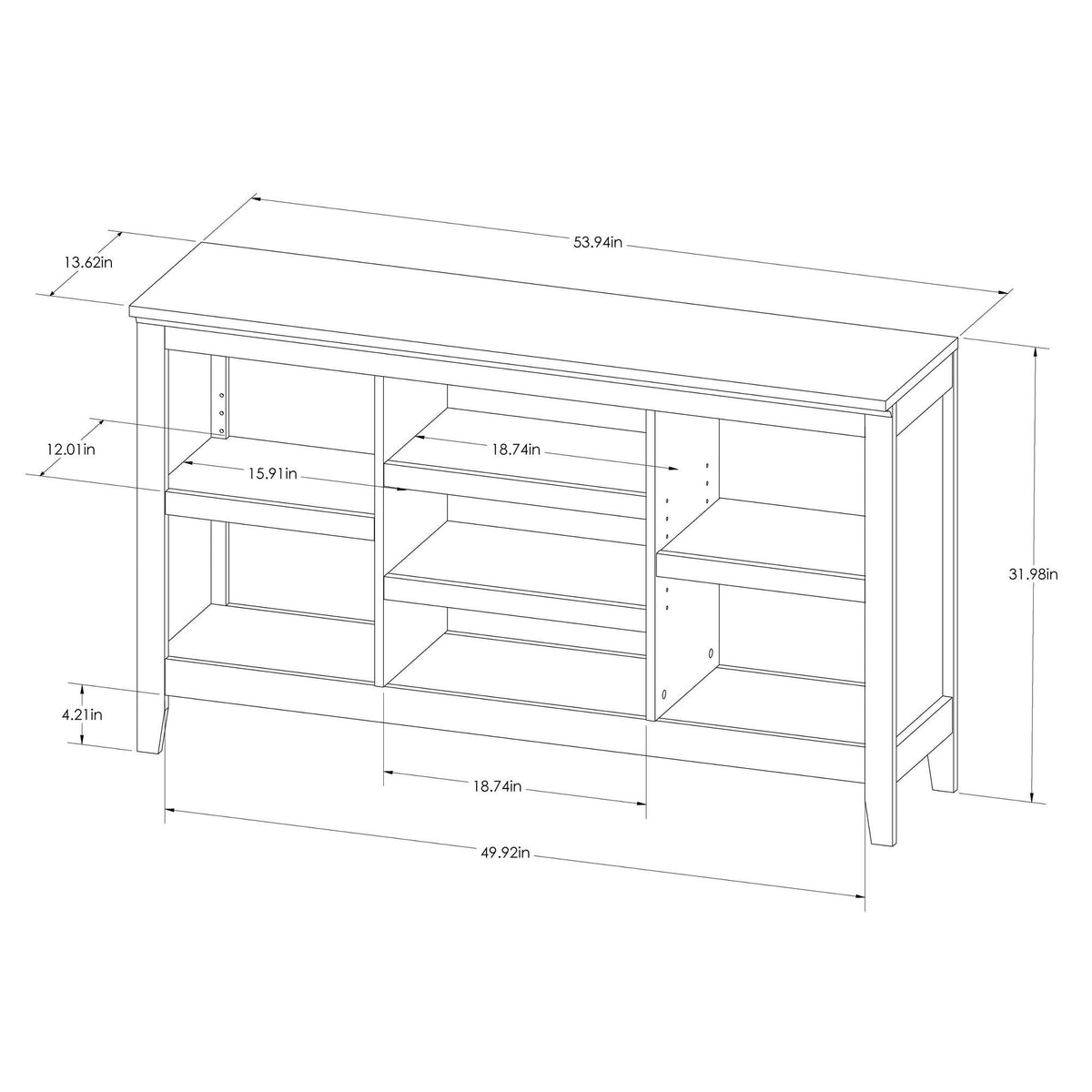 32x22 Horizontal Bookcase with Adjustable Shelves, Espresso P39767