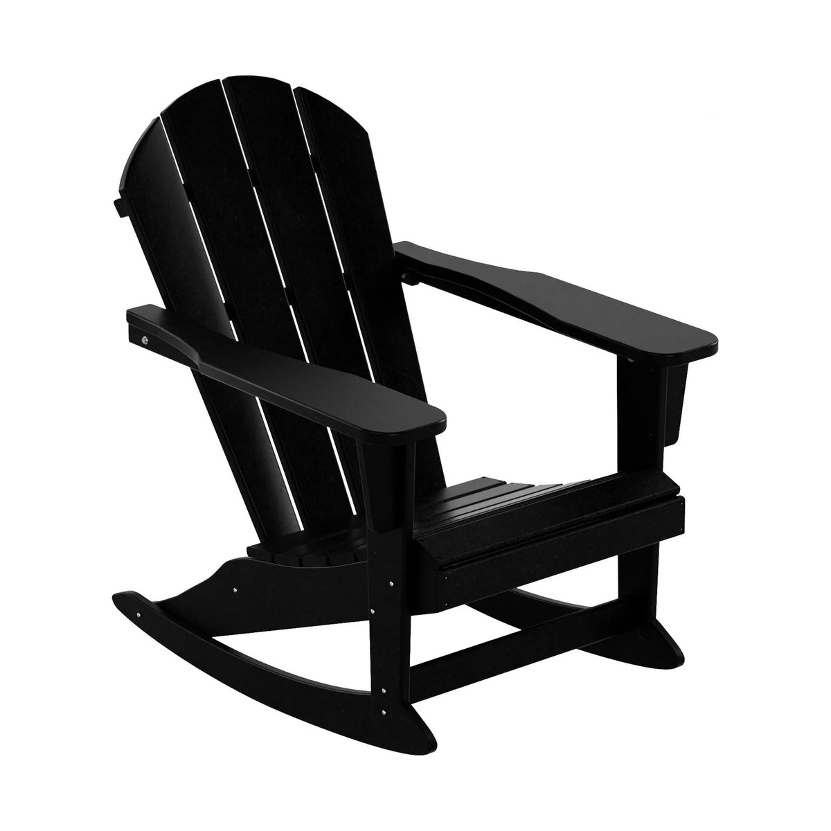 Black 2 Piece Outdoor Rocking Chair Set with Side Table S344094