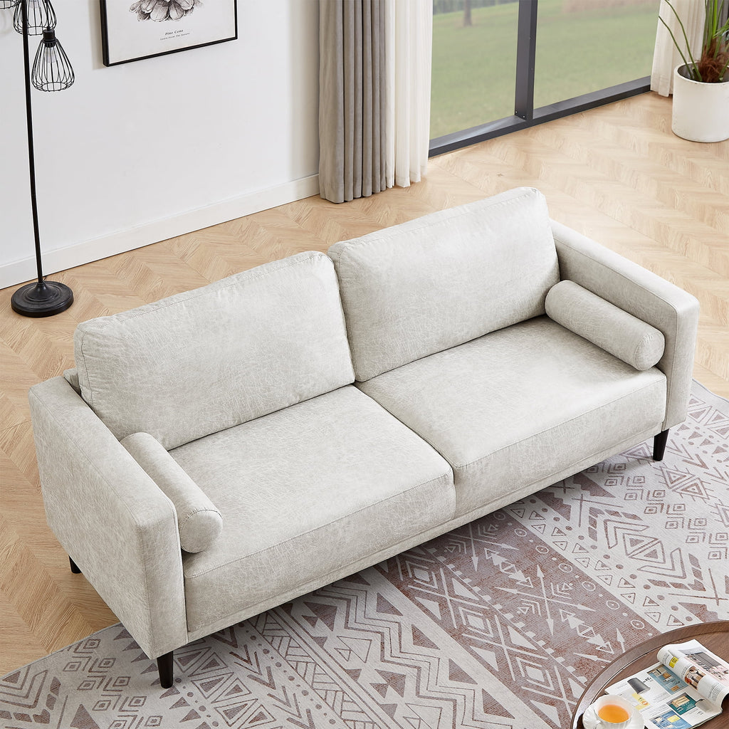 White 3 Seat Upholstered Sofa A51152