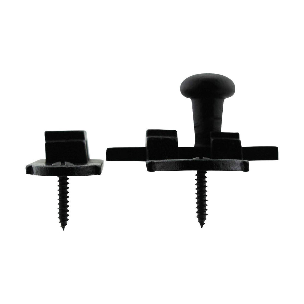Black Iron Cabinet Latch 3 1/4 inch x 1 1/4 inch Pack of 8 Z4048