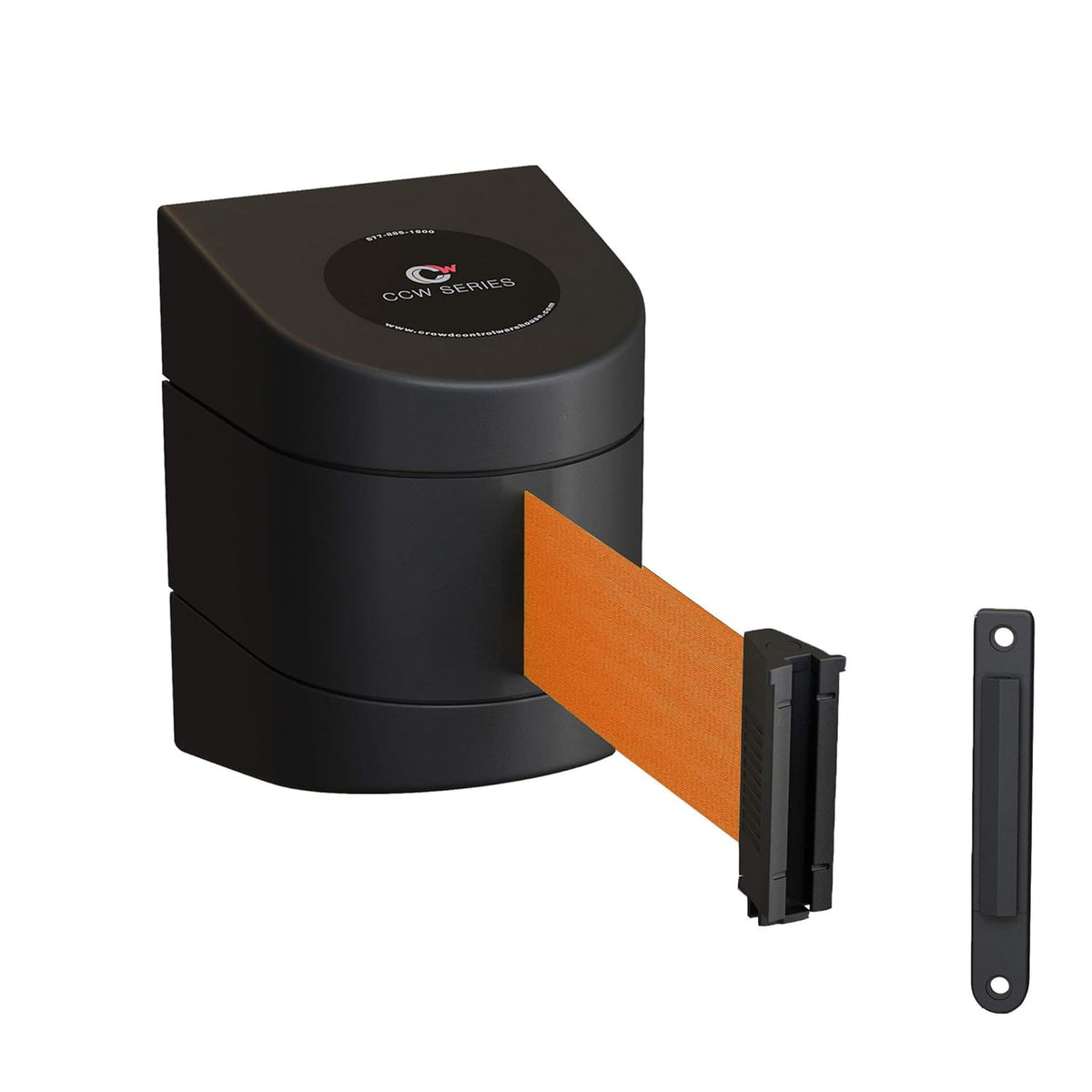 Yellow Wall Mounted Retractable Belt Barrier with Yellow ABS Case V17351