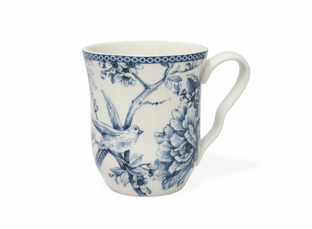 Square Porcelain Dinnerware Set, 16-piece, Blue Toile W937283