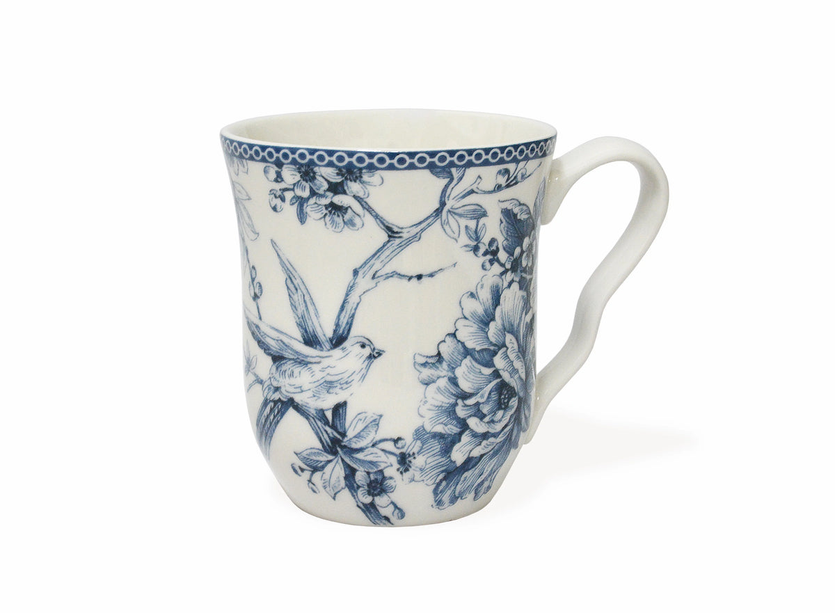 Square Porcelain Dinnerware Set, 16-piece, Blue Toile W937283