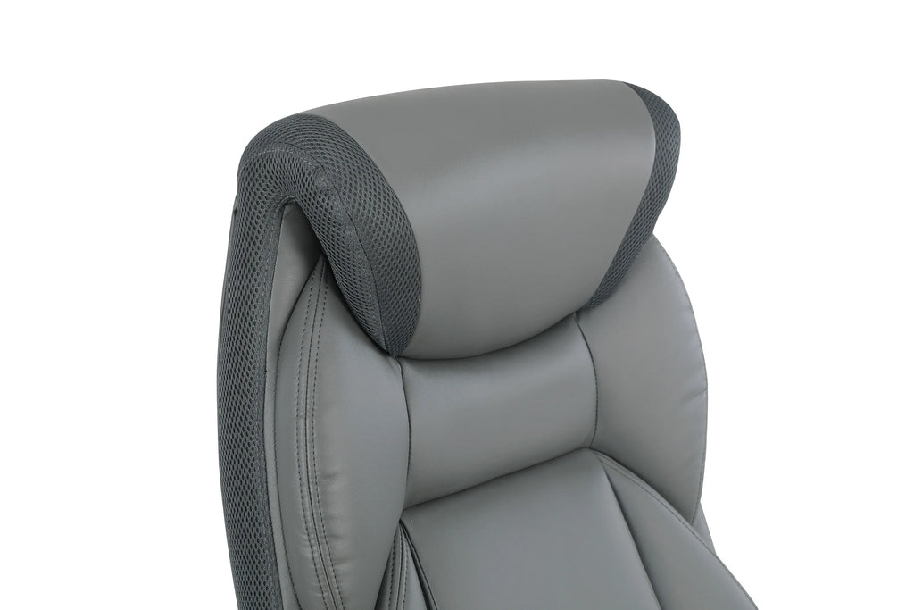 Charcoal Bonded Leather Chair with Nylon Base C2791