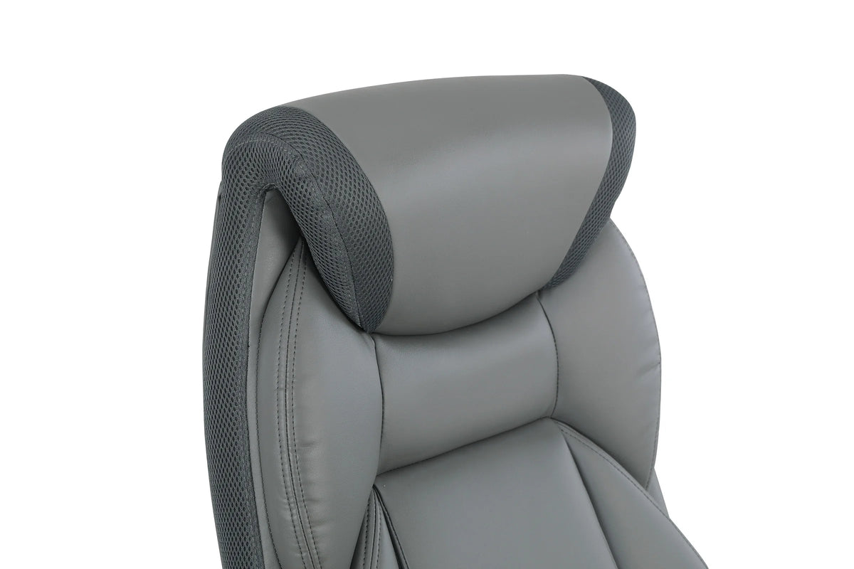Charcoal Bonded Leather Chair with Nylon Base C2791