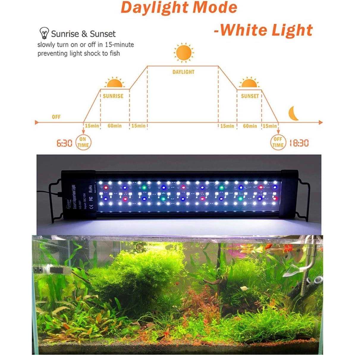 Extendable 7 Colors Full Spectrum LED Aquarium Light S990549