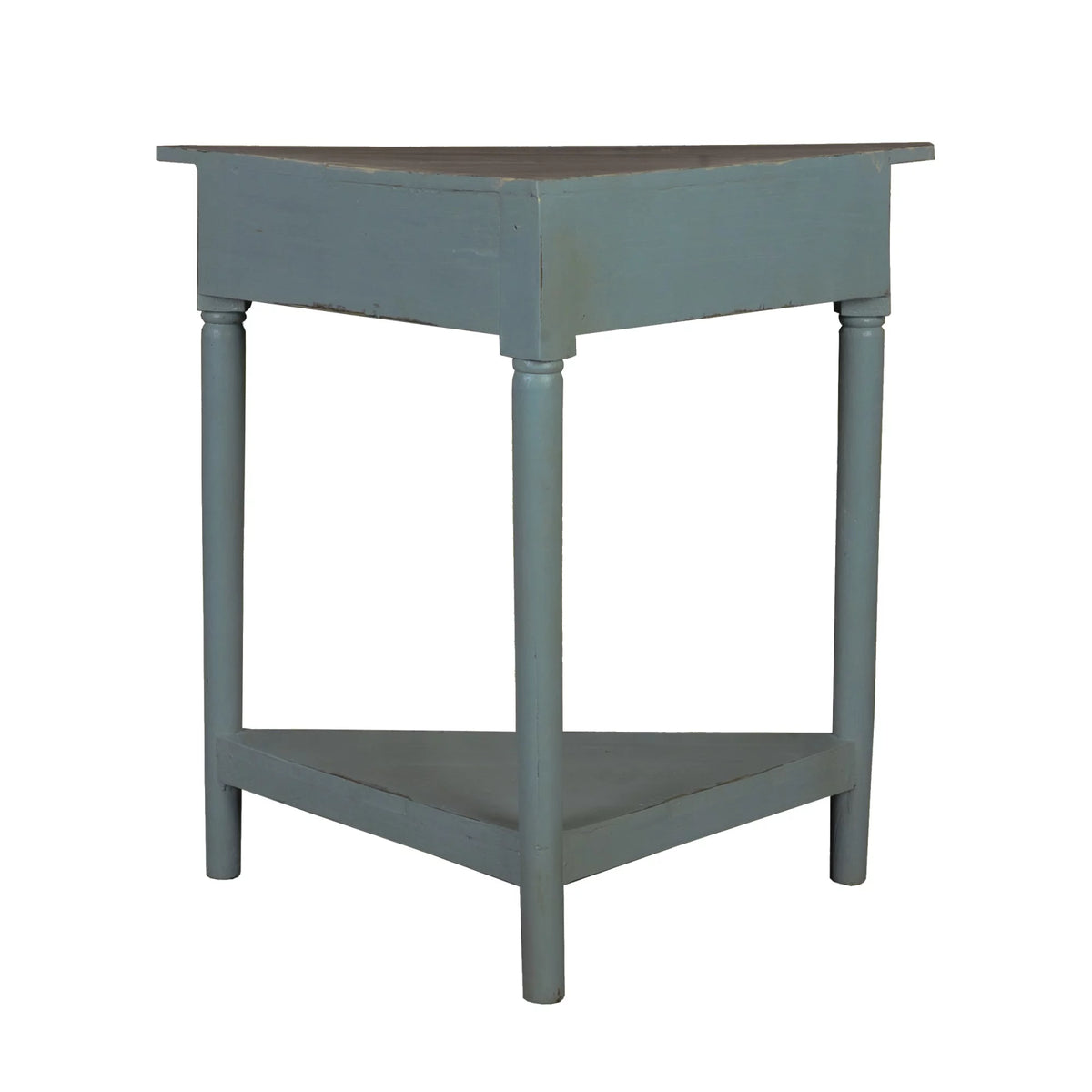 Distressed Beach Blue Corner Table A759009