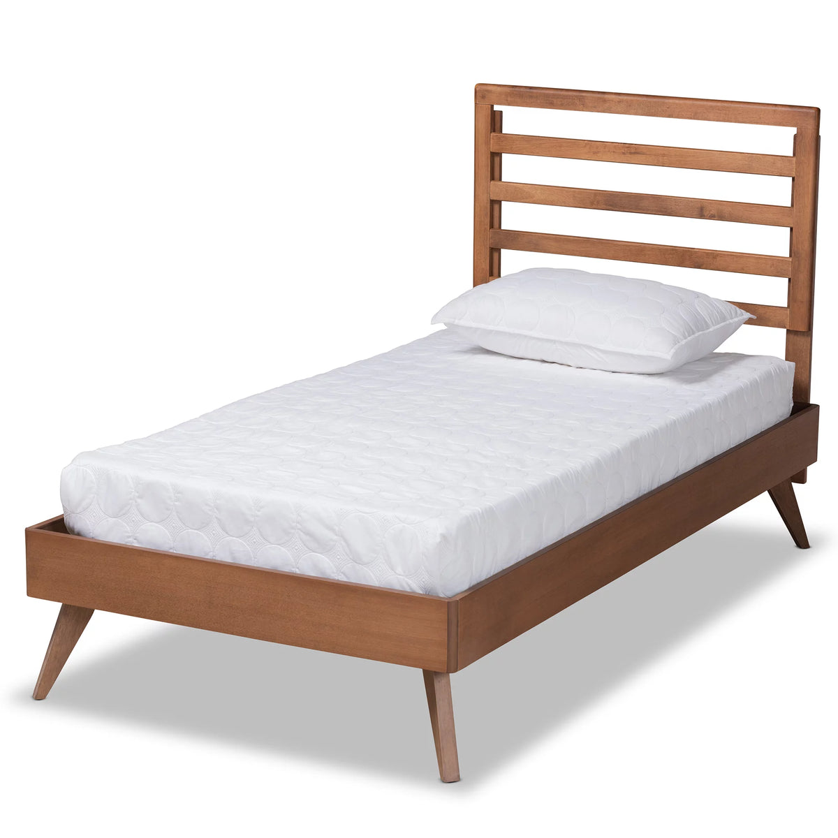 Twin Ash Walnut Platform Bed T511