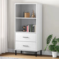 Pine Wood Bookcase with 2 Storage Drawers U427524