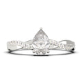 1.25 Carat Pear Cut Moissanite Engagement Ring in 925 Sterling Silver With 18k White Gold Plating Z756249
