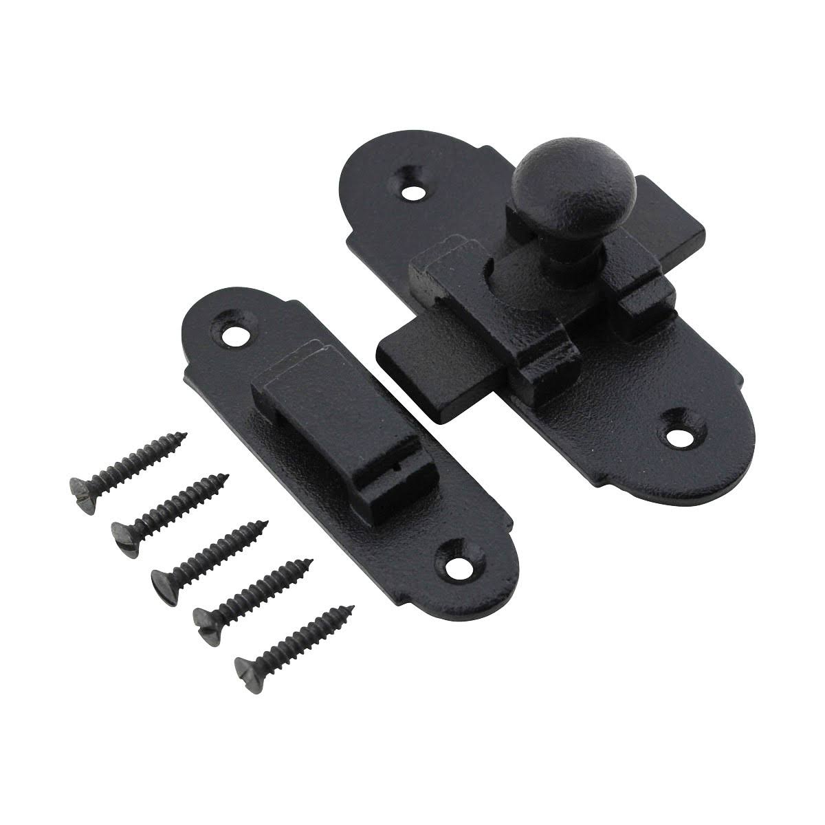 Black Iron Cabinet Latch 3 1/4 inch x 1 1/4 inch Pack of 8 Z4048