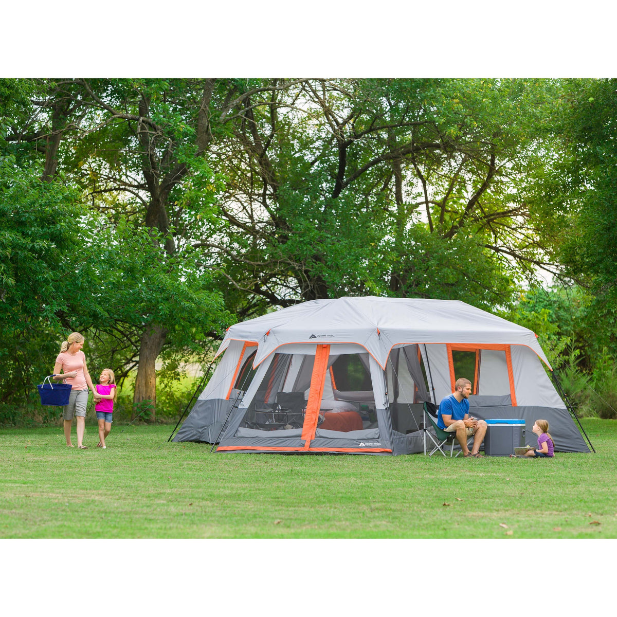 12-Person 3-Room Cabin Tent with Screen Room N77490
