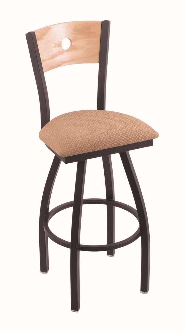 25x22 Counter Stool with Black Wrinkle Finish and 360 Swivel W3382