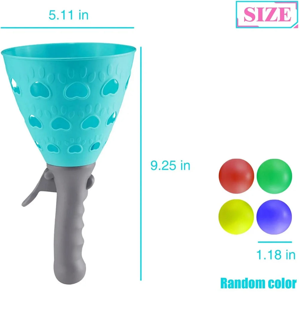 Pop-Pass-Catch Ball Game with 2 Catch Launcher Baskets and 4 Balls M343704