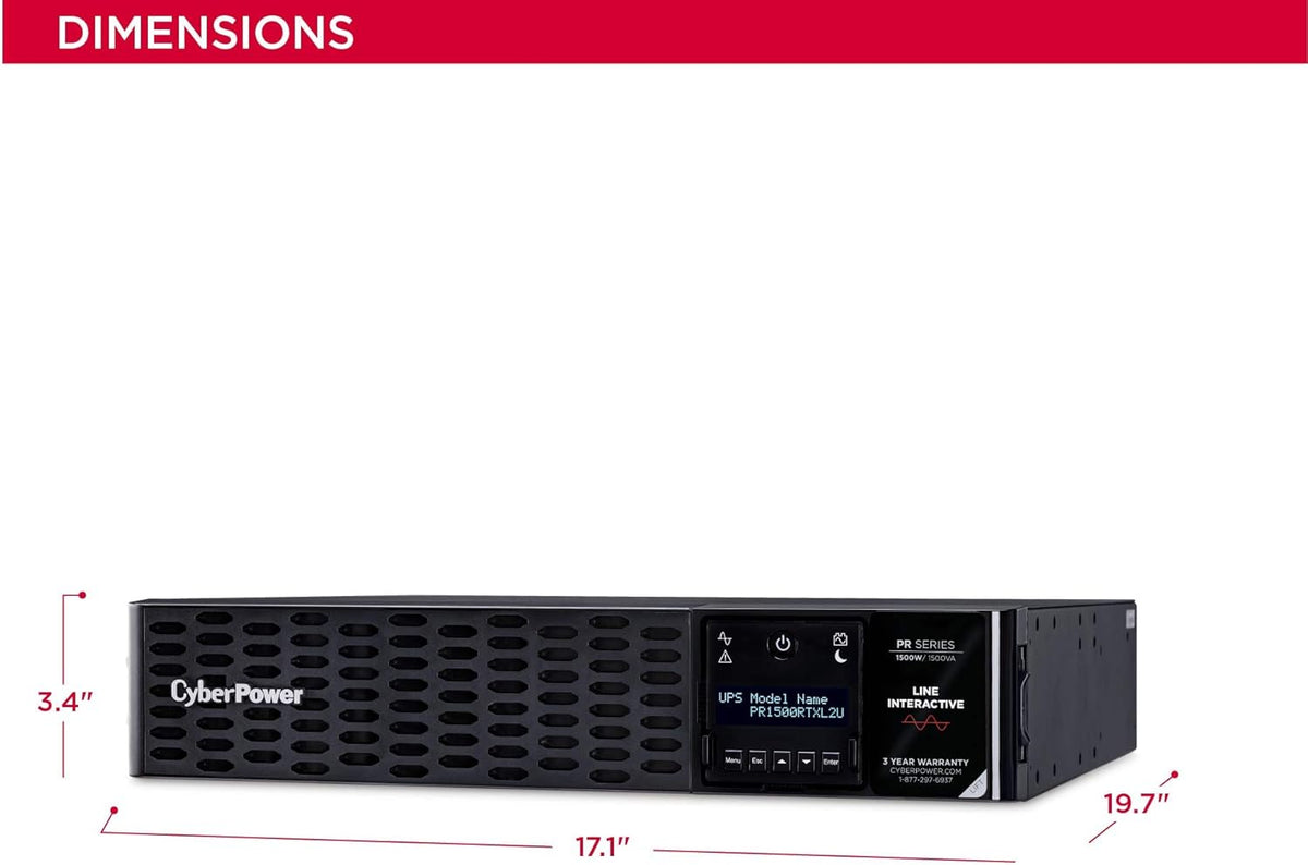 1500VA/1500W 8 Outlets 2U Rack/Tower UPS System G4937