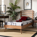 Twin Ash Walnut Platform Bed T511