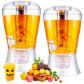 2 Pieces 6.8 L Acrylic Beverage Dispenser with Ice Core and Spigot U961625