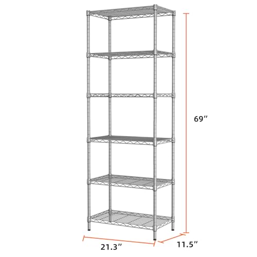 5 Tier Heavy Duty Metal Wire Shelving Unit Q94193