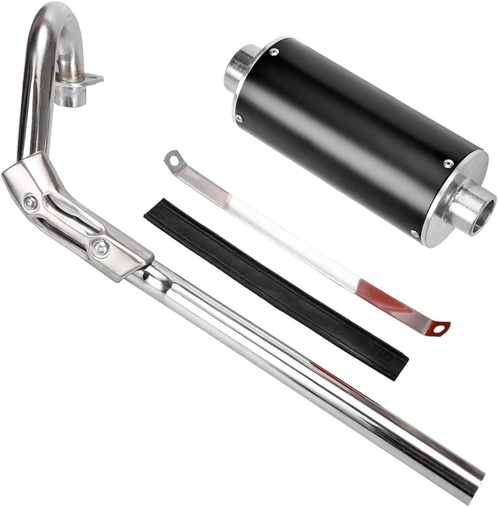 Black Pack of 2 Muffler Exhaust Silencer Pipe Head Assembly H5879