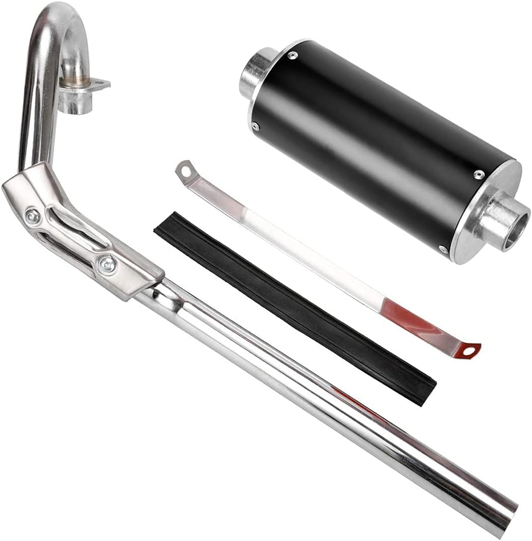 Black Pack of 2 Muffler Exhaust Silencer Pipe Head Assembly H5879