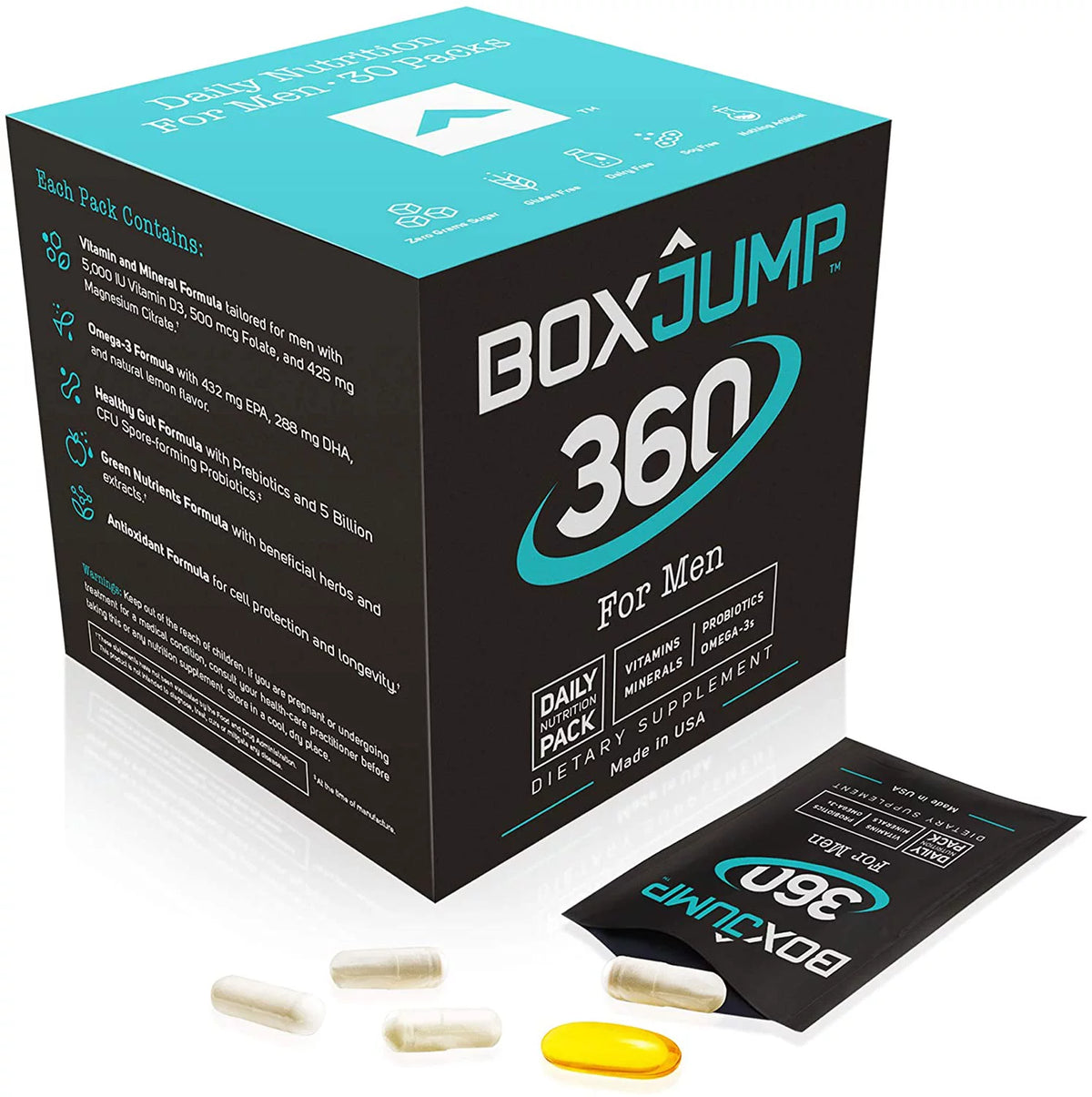 Daily Nutrition Packs with Vitamins, Minerals, Omega-3s and Probiotics, 30 Count Z922397