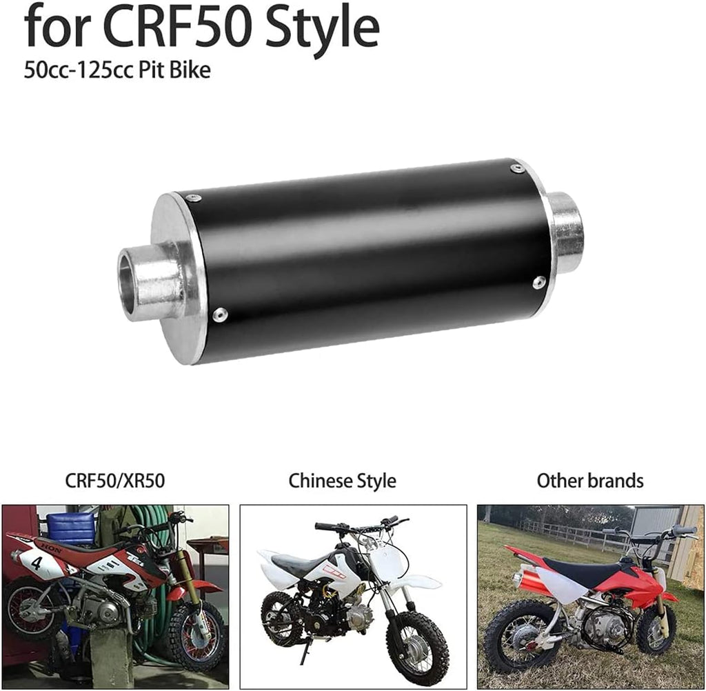 Black Pack of 2 Muffler Exhaust Silencer Pipe Head Assembly H5879