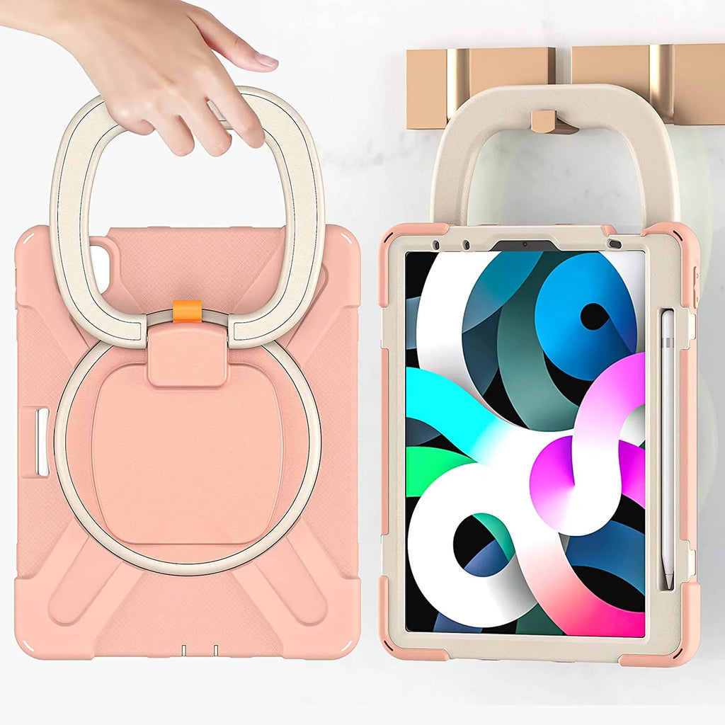 iPad Case with Rotatable Stand Shoulder Strap Pencil Holder Shockproof Silicone I924574