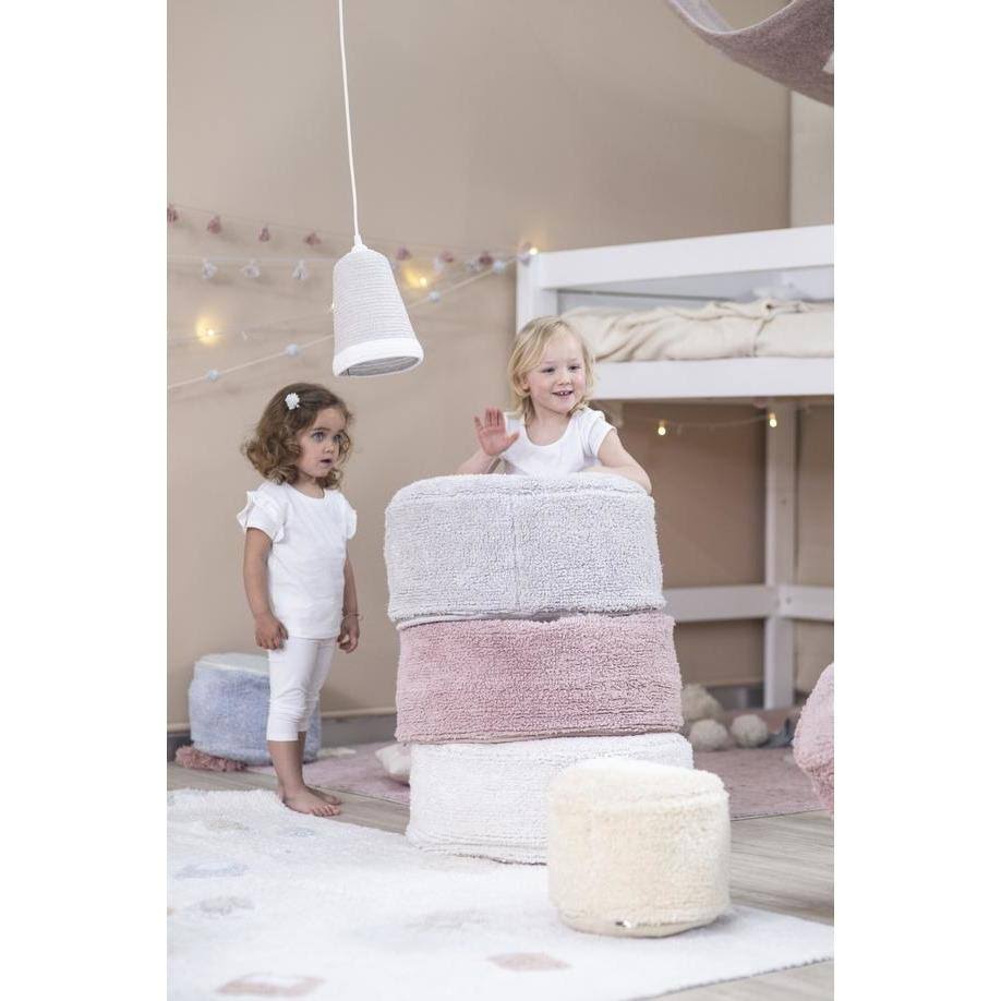 Pearl Grey Pouffe L4612