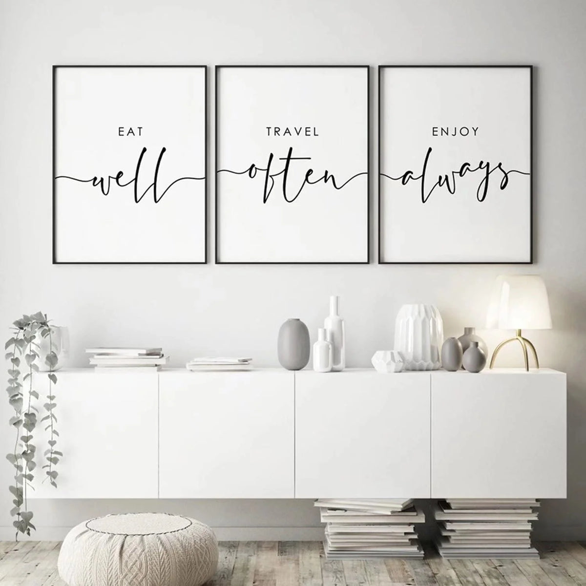 3 Pieces Canvas Wall Art with Inner Frame Z2270
