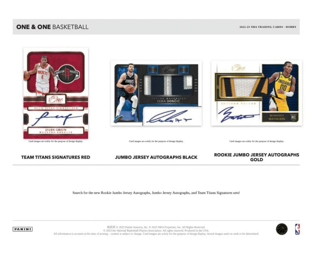 Panini One & One Basketball Hobby Box R955613