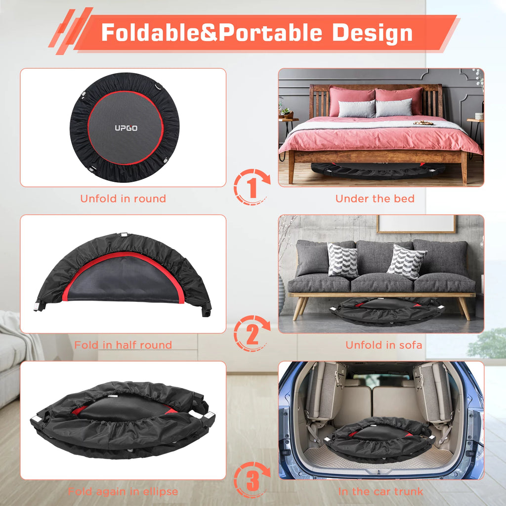 40 Foldable Trampoline with Adjustable Foam Handle E358