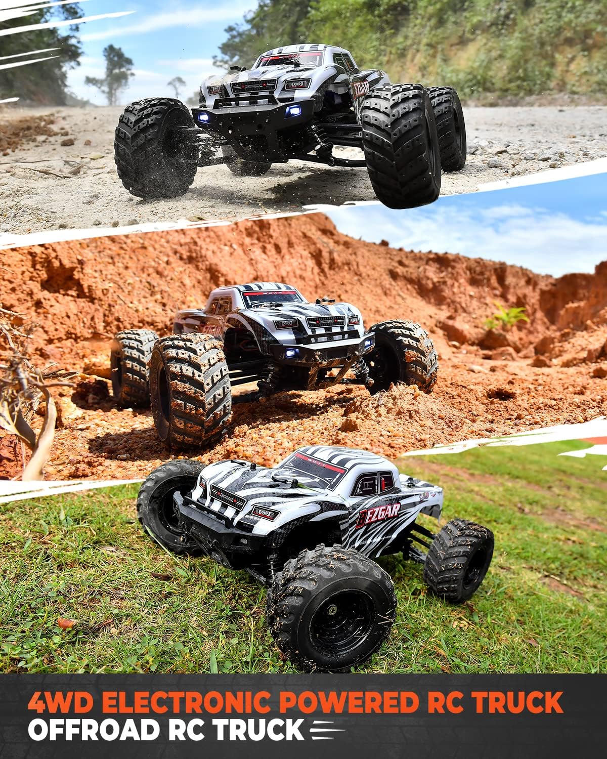 1:12 Scale 4x4 Remote Control Truck with 2 Rechargeable Batteries Z3219