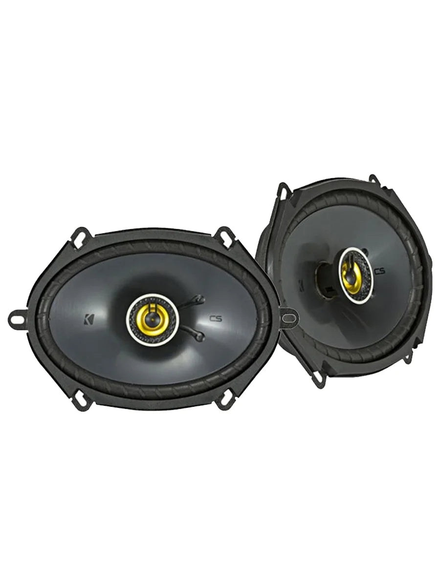2 Pairs (QTY 4) 6x8" 225 Watts Peak Power 2-Way Car Coaxial Speakers with Speaker Harness, 16 Gauge 50 Foot Speaker Wire H498325