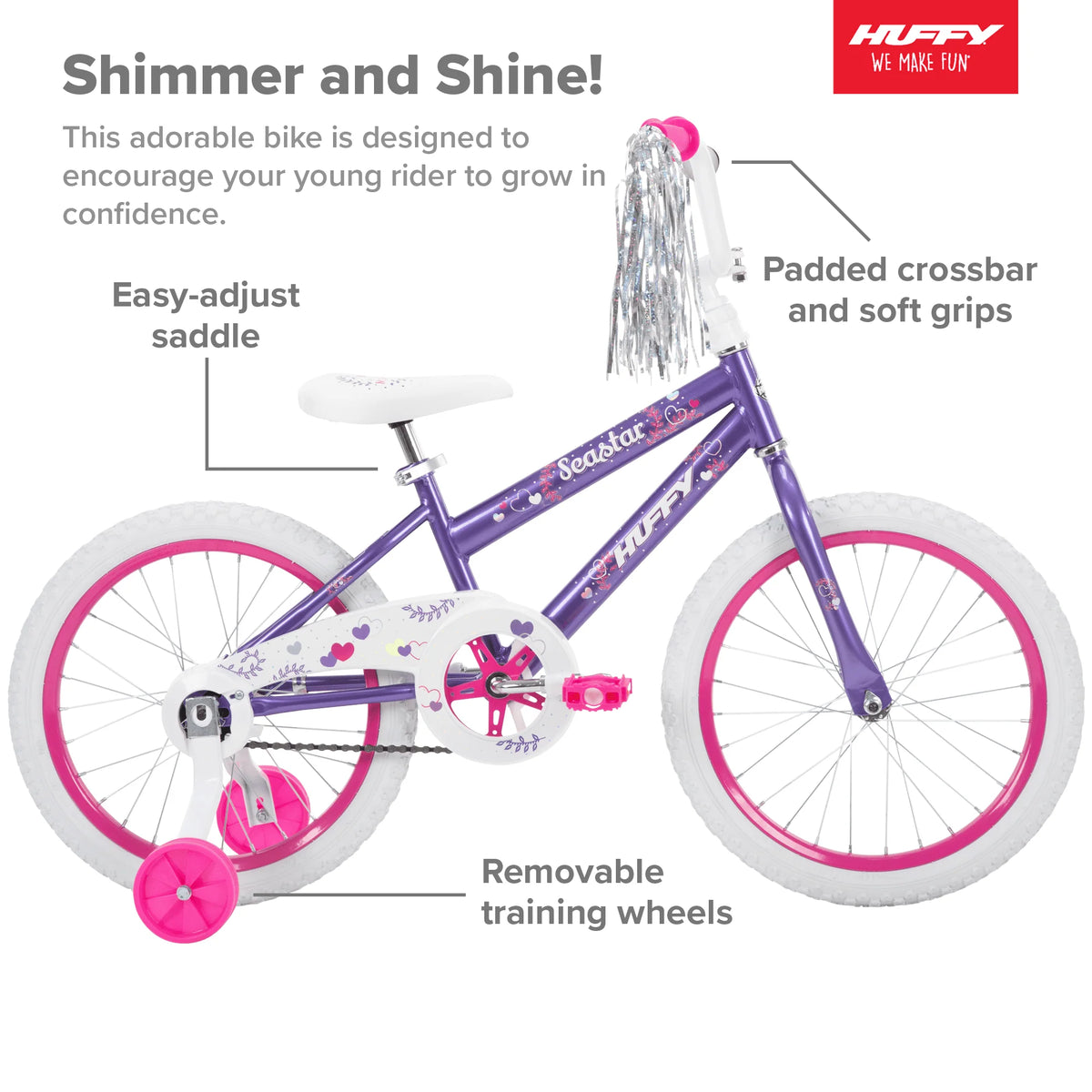 18 in. Kids Bike Metallic Purple C244