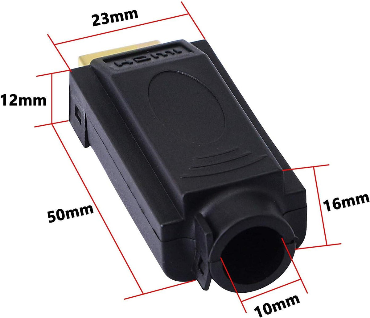 2 Pack HDMI Solderless Adapter Gold Plated Connector with Plastic Cover Screwdriver A62732