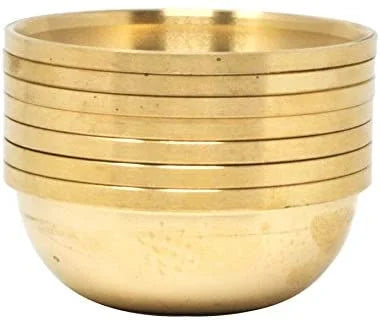 Set of 7 Copper Brass Offering Bowls N88601