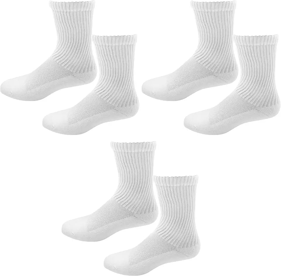 Diabetic Crew Socks Non-Binding Ventilated Mesh Seamless Toe W853790