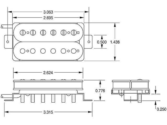 White Hybrid Bridge Pickup P626912