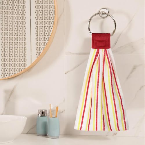 6 Pcs Check Striped Microfiber Towels B274
