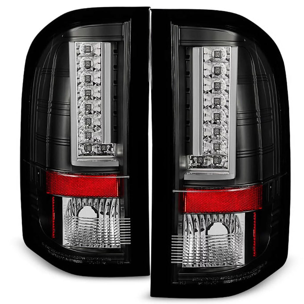 Black Rear LED Tail Lights Pair B9929