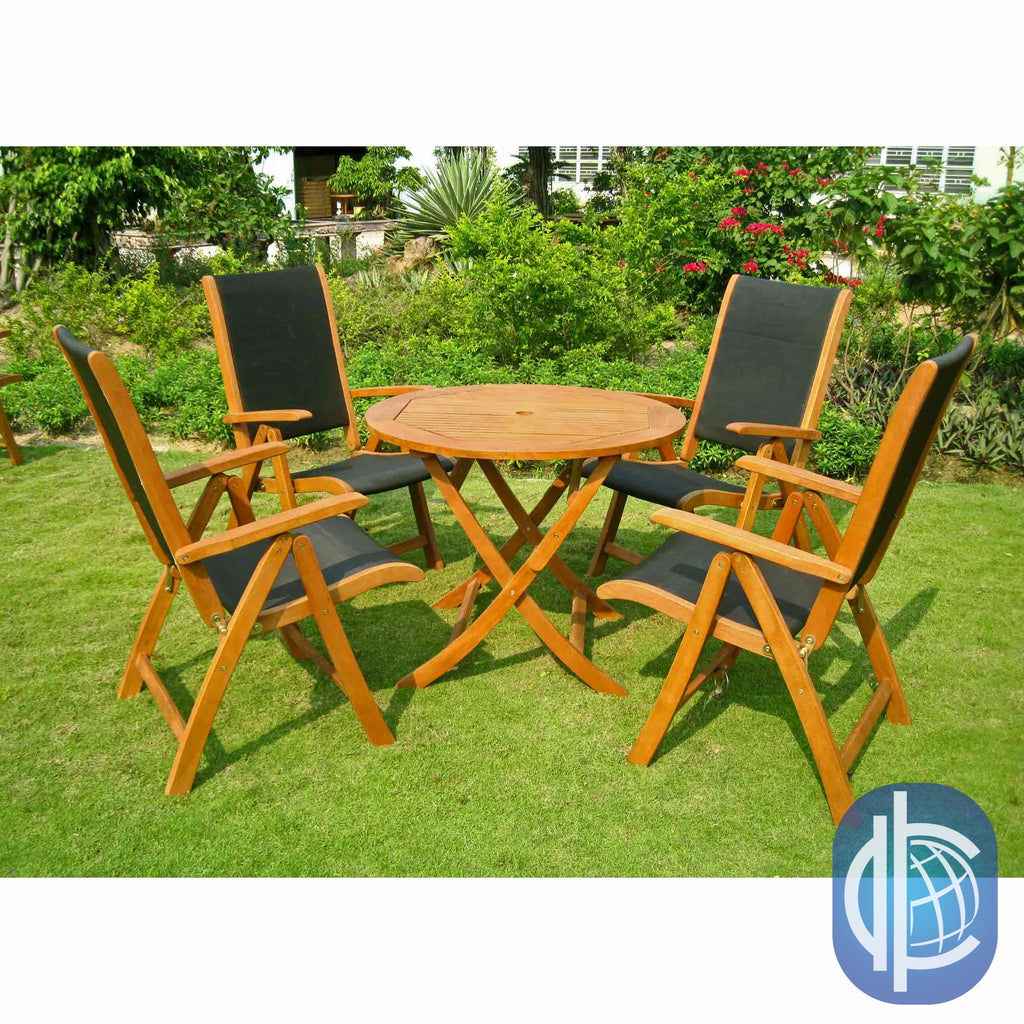 Balau Wood 5 Piece Patio Dining Set W10689