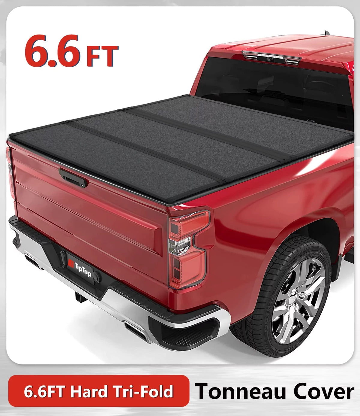 Tri-Fold Hard Tonneau Cover Truck Bed FRP 6.6ft Bed P652