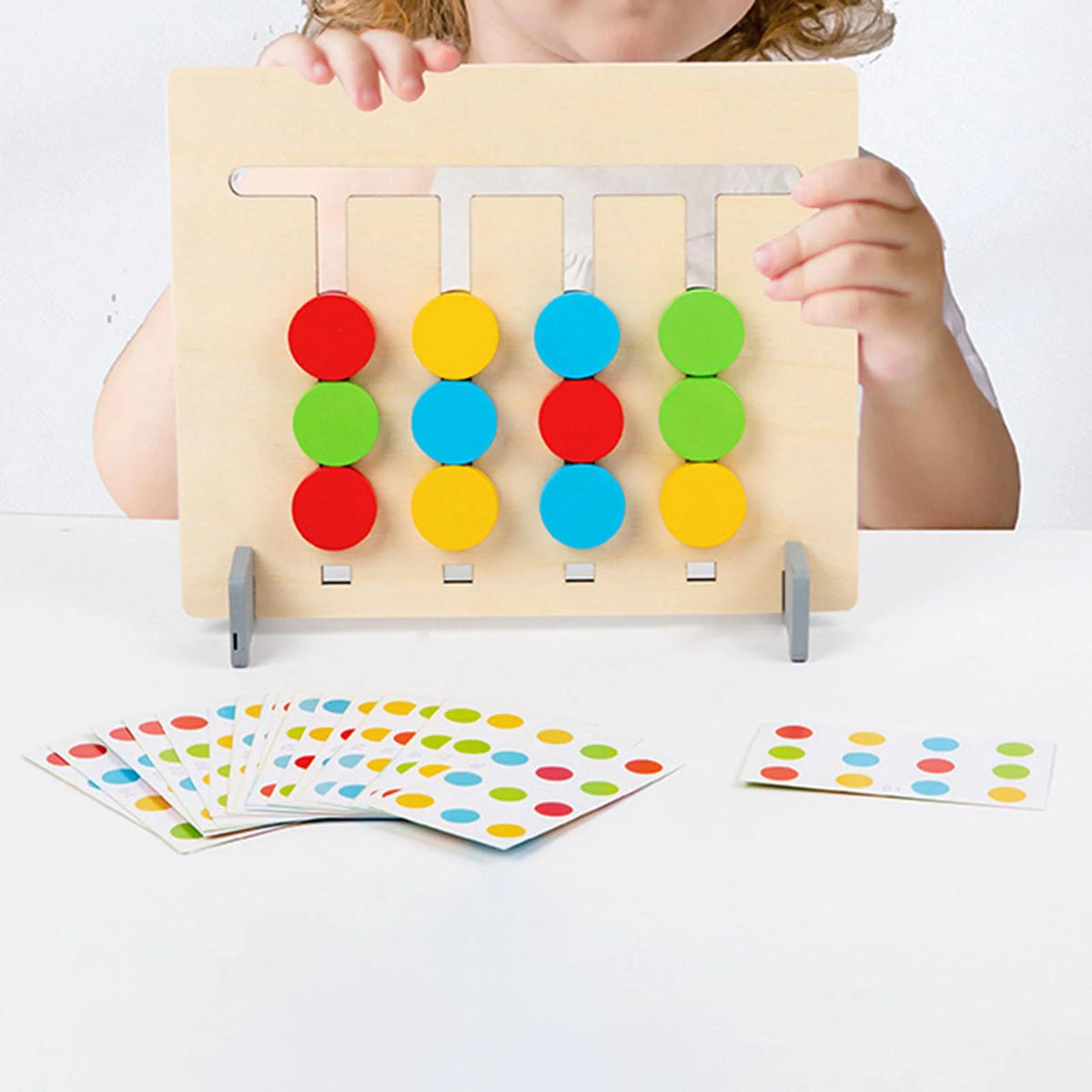 Slide Puzzle Shape Color Sorting Matching Education Toy Y289