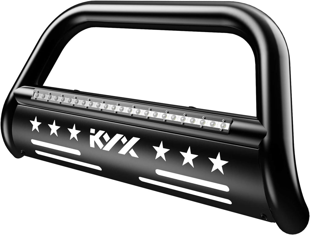 Bull Bar with LED Light Bar for Pickup Truck Off-Road Front Bumper Grille Guard J342058