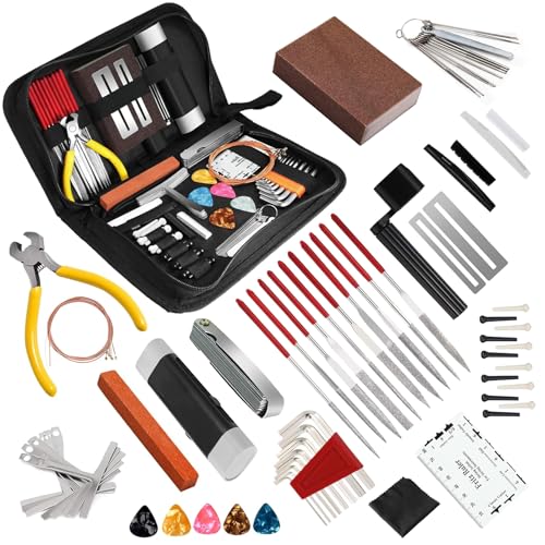 72PCS Guitar Repairing Maintenance Tool Kit with Strings Picks J795427